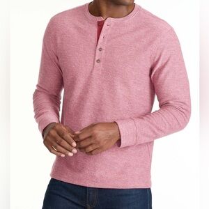 UNTUCKIT sz MD FRENCH TERRY LONG SLEEVE HENLEY UREY